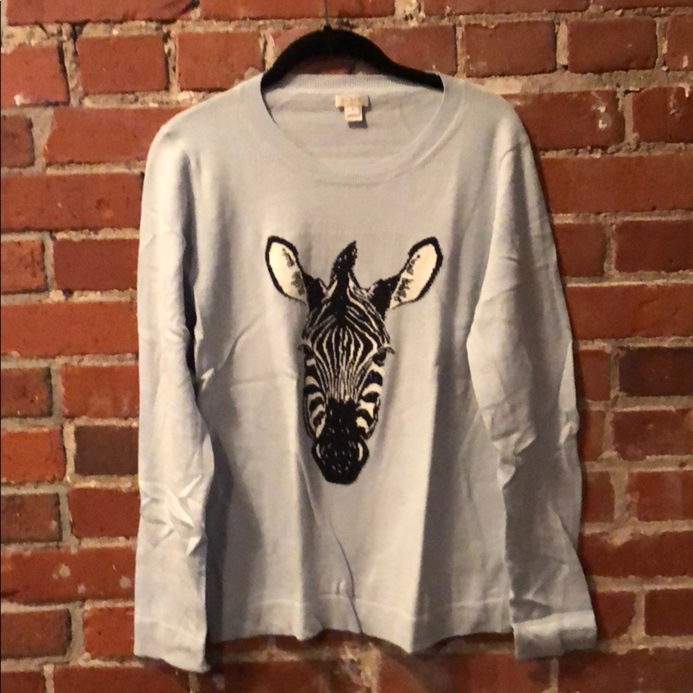 Jcrew zebra sweater